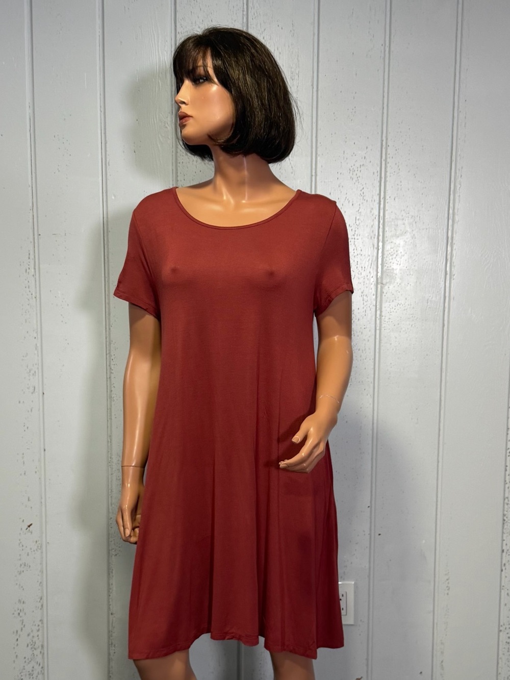 Nelly Women's  Short Sleeve Summer T-Shirt Dress Sz 1X